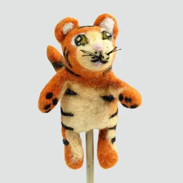 Felt Finger Puppets - Tiger Set of 6