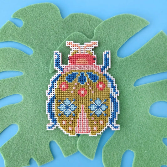 Blooming Bugs Beetle Cross Stitch Kit