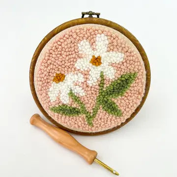 Pink Daisy Punch Needle Kit