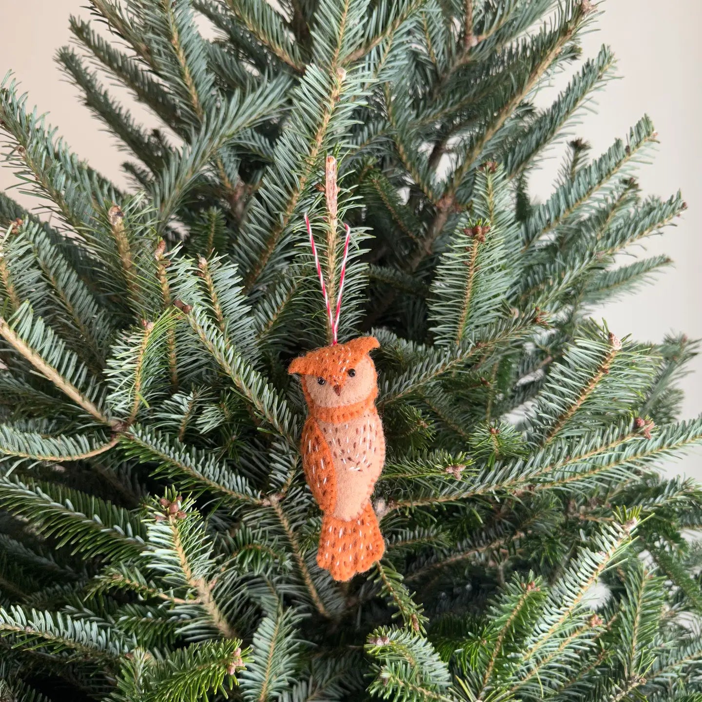 Hand-Stitched Owl Ornament