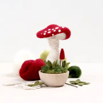 Needle Felting Kit, Crimson Toadstool