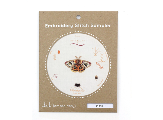 Moth - Embroidery Stitch Sampler